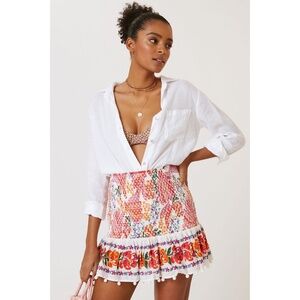 NEW Anthropologie Farm Rio Spring Bananas Mini Skirt Medium